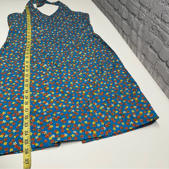 Ralph Lauren Blue and Yellow Floral Midi Dress Y2K size 12 - Picture 3 of 8